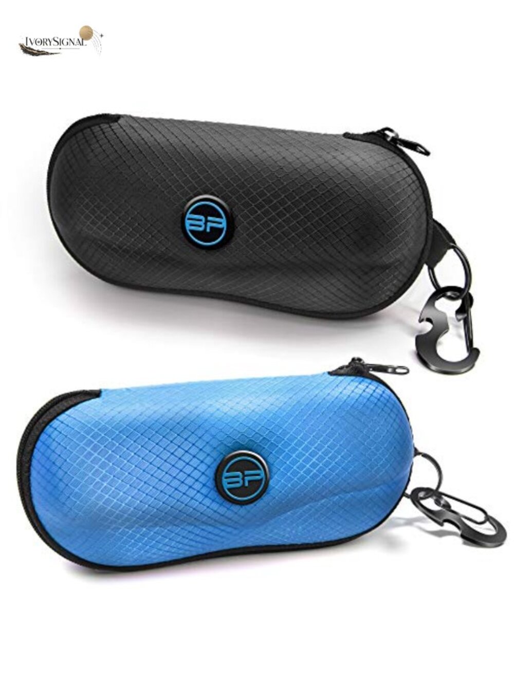 Semi Hard EVA Shell Sunglasses Case with Metal Hanging Hook and Belt Clip